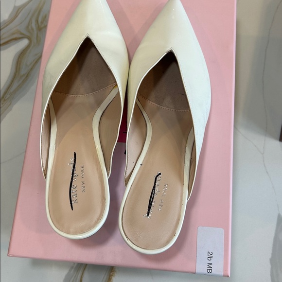 NEW with box Kate Spade Cori White Patent Mule Translucent Kitten Heel 8 - Picture 5 of 8